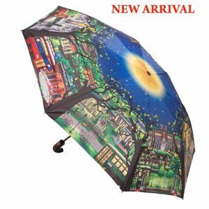 Nola Fabiola New Orleans Night Streetcar Golf Folding Umbrella